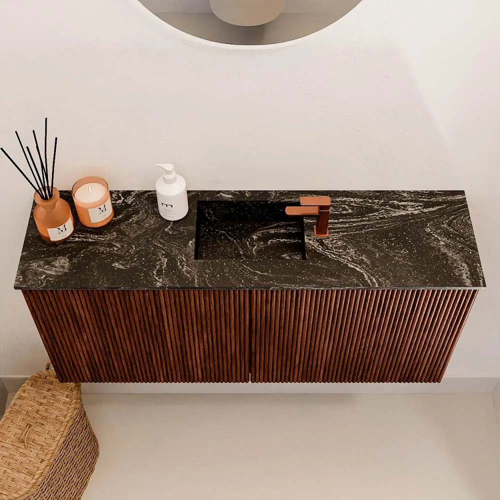 Mondiaz Joya DLux 90cm toiletmeubel ruby met wastafel faye midden 1 kraangat lava
