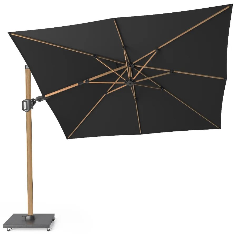 Zweefparasol  3x3m T2 premium (excl. voet) Grijs-antraciet Platinum Challenger