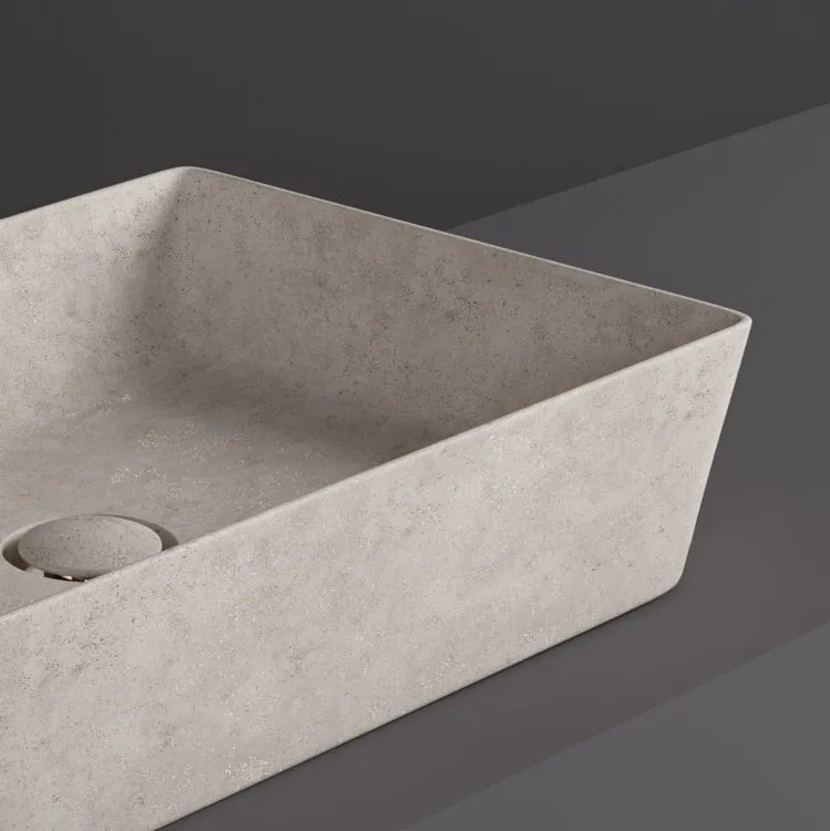 Rak Skin rechthoekige waskom 50x36cm beige beton