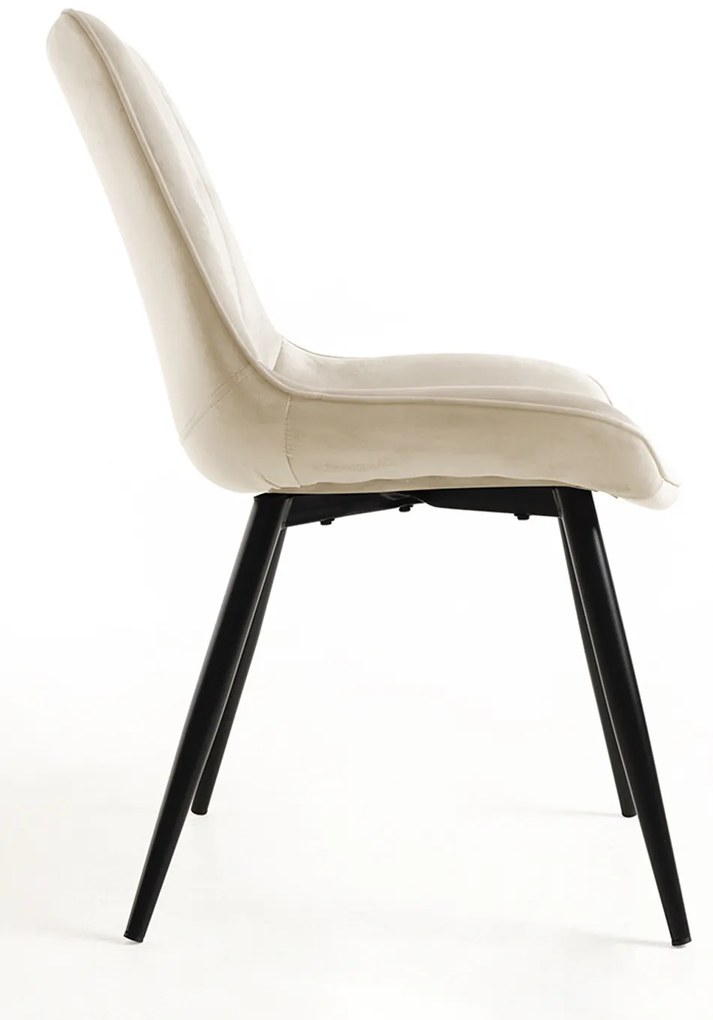Set van 4 Lene Fluwelen Stoelen