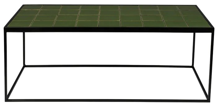 Zuiver Glazed Salontafel Met Groene Tegels - 93 X 43cm.