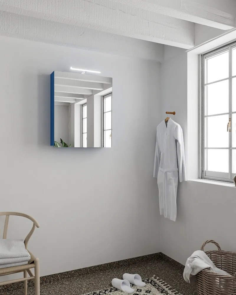 Mondiaz Cubb spiegelkast 50x70x16cm kleur jeans met 1 deur