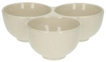 Serveerschaal, steengoed, beige, spikkel,Ø 20,5 cm