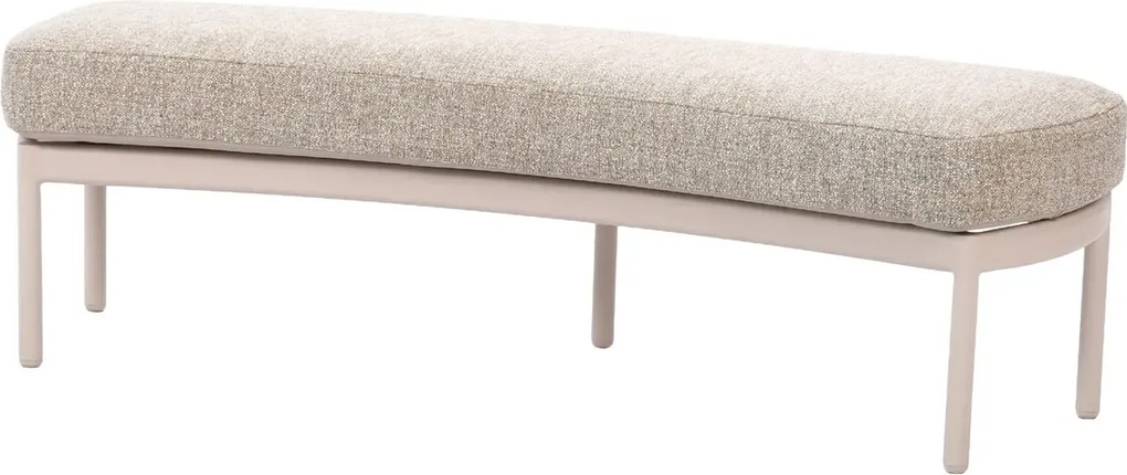 Taste by 4 Seasons Wave low dining 2-zits bankje Linen Voetenbank beige weerbestendig