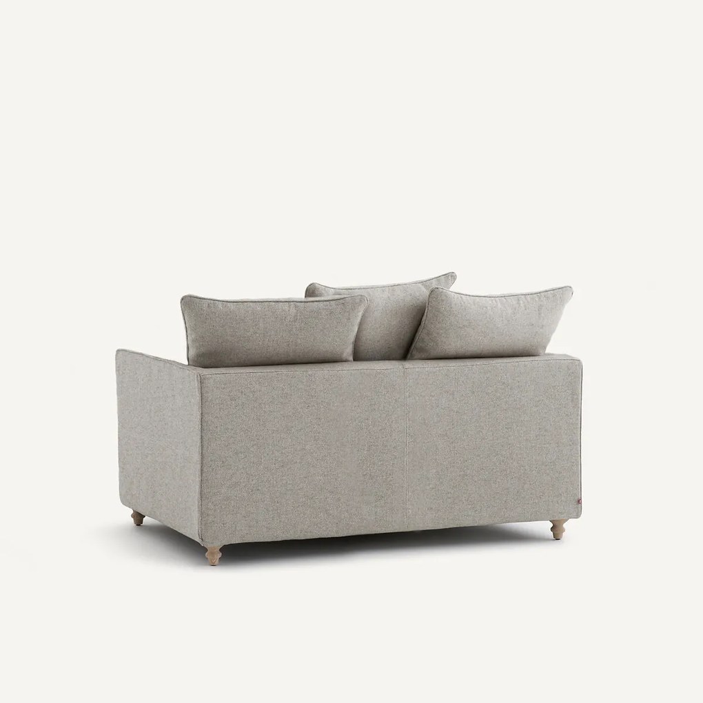 2-zits slaapbank in structuurviscose en linnen, LAZARE