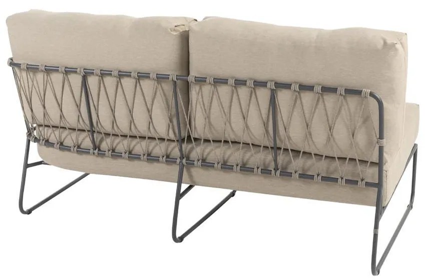 Taste by 4 Seasons Prego hoek loungebank XL antraciet-taupe * Sale * taupe weerbestendig