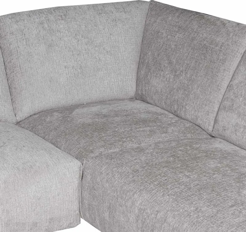 Hoekbank - Höft - rechts - stof Fusion grijs 149