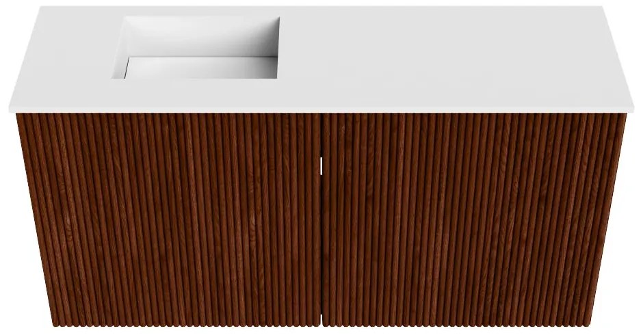 Mondiaz Joya 80cm toiletmeubel ruby met wastafel faye links zonder kraangat talc