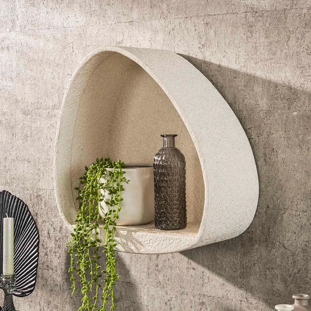 Wit Wandschap Organische Vorm - 42x21x45cm.