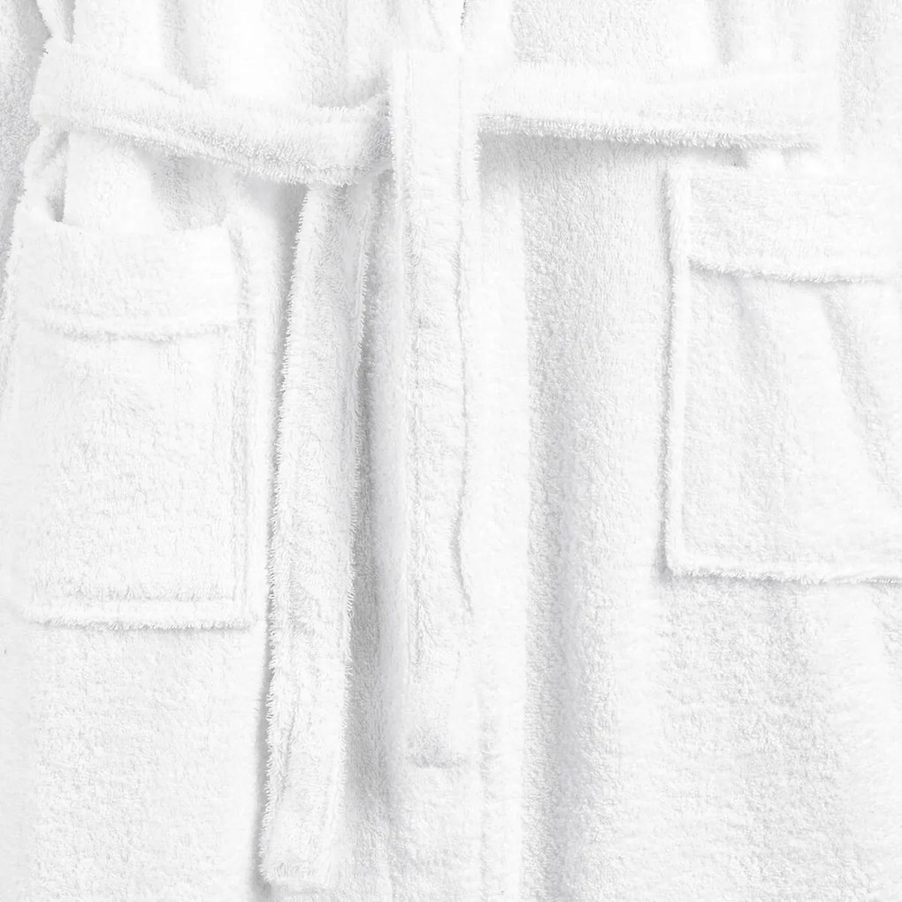 Badjas in badstof, kimono kraag, 450g/m², Haxel