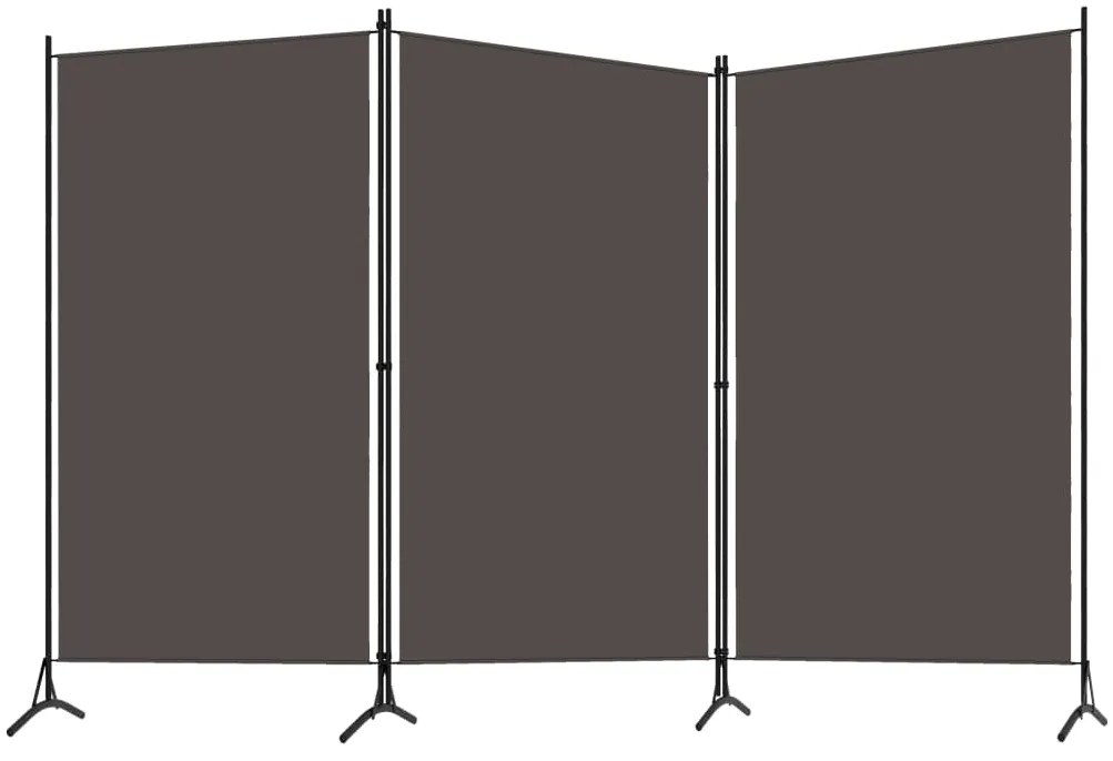 vidaXL Kamerscherm met 3 panelen 260x180 cm antraciet