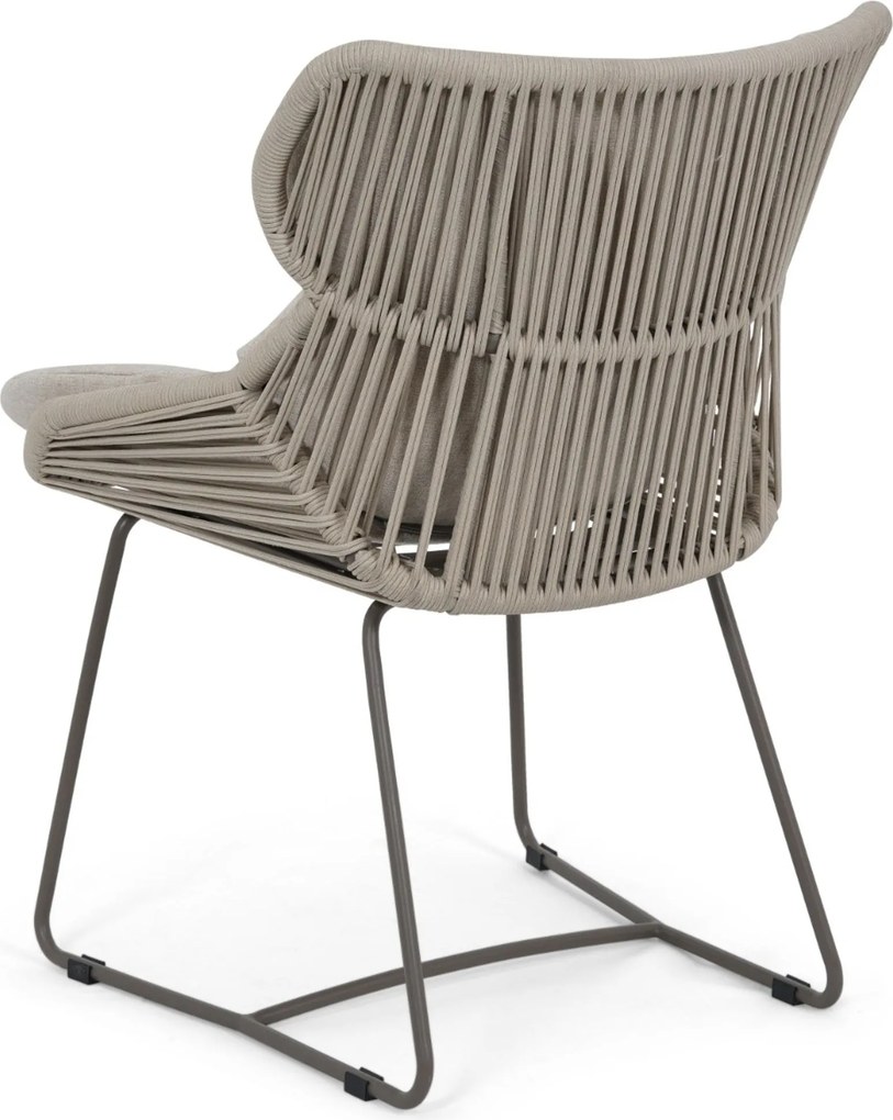 Tuinset Ronde Tuintafel 4 personen 140 cm Rope Taupe Santika Furniture Santika