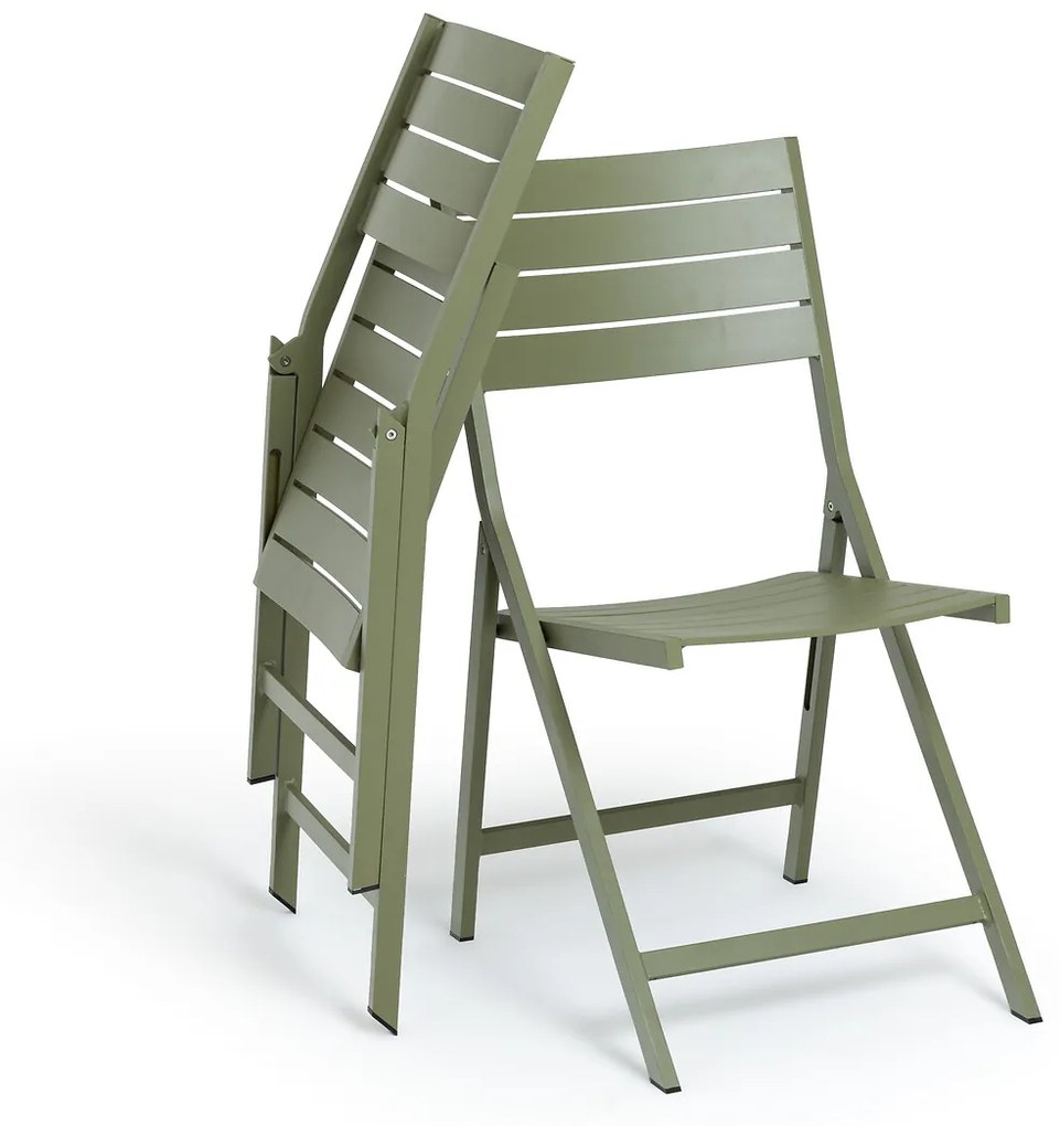 Set van 2 stoelen in aluminium, Zapy