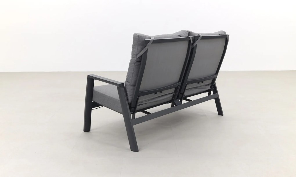 Azoren 2-zitsbank verstelbaar - Antraciet OP=OP