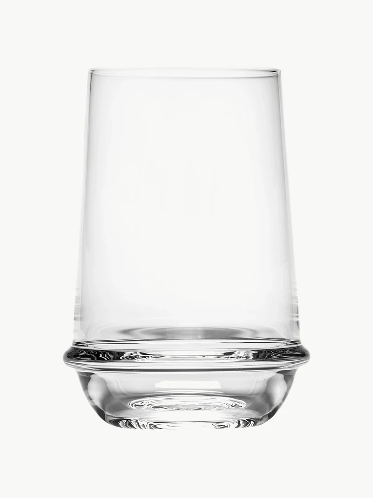 Mondgeblazen waterglazen Dune, 4 stuks