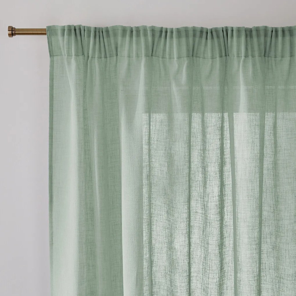 Gordijn met aangerimpelde bies en golf, Nyong