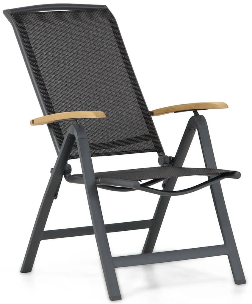 Tuinset Ronde Tuintafel 4 personen 120 cm Aluminium/Textileen /Aluminium/textileen Grijs  Lifestyle Garden Furniture Rosello/Fabriano