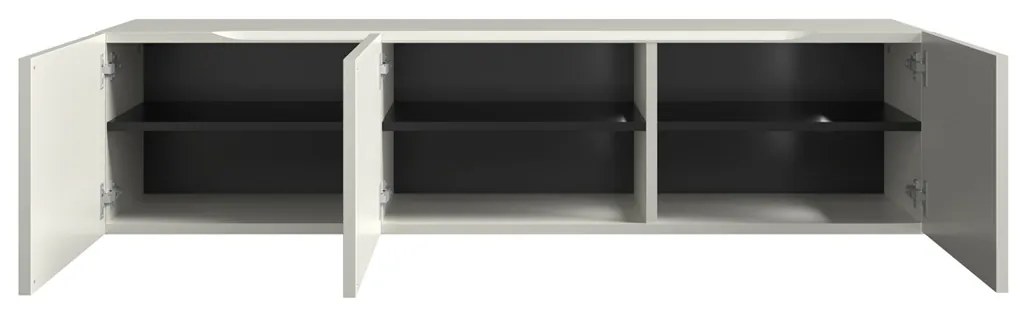 Zwevend Tv-meubel Wit 146 Cm - 146x35.5x35cm.