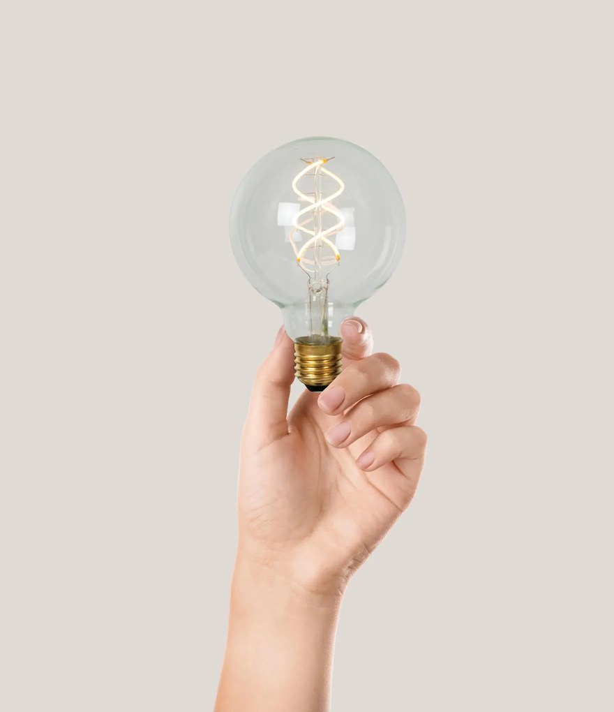 Lucide Bulb dimbare LED lamp 2700K E27 5W 9.5cm transparant