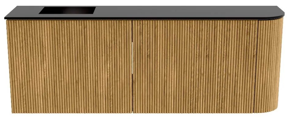 Mondiaz Joya 110cm toiletmeubel ronding rechts oak met wastafel faye links 1 kraangat urban