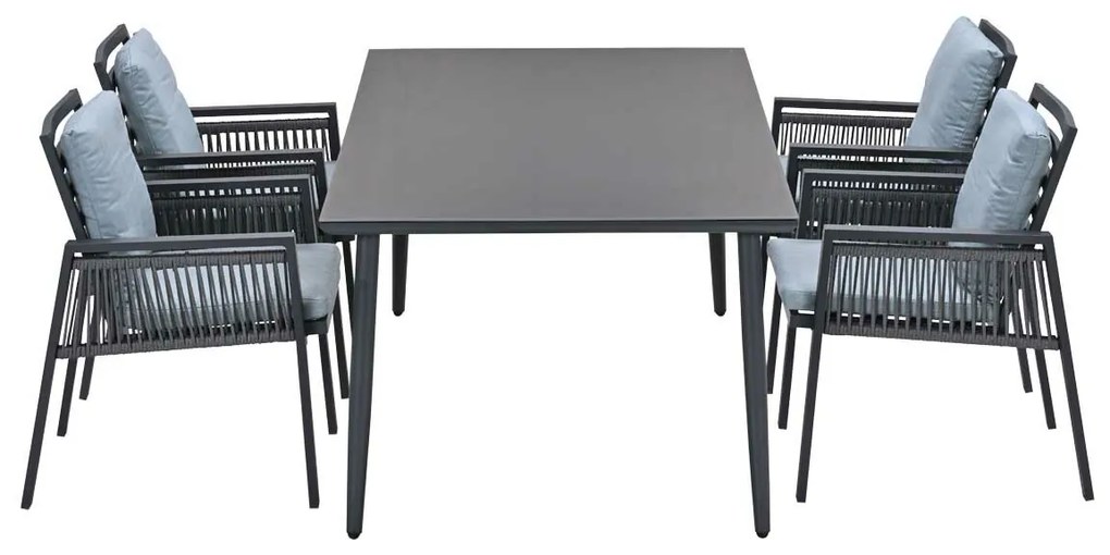 Garden Impressions Brendon tuinset 5-delig - Senna tuintafel 180x100 cm