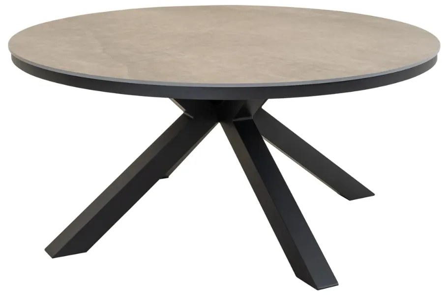 Lesli Living  Ronde Tuintafel Davos - Ø158 cm - Keramisch Glas - Lesli Living