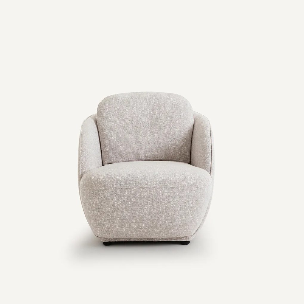 Fauteuil in mêlee katoen, bolvormig, Alpine