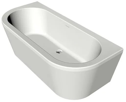 Xenz Charley half vrijstaand bad acryl 165x75x60cm wit mat met waste koper