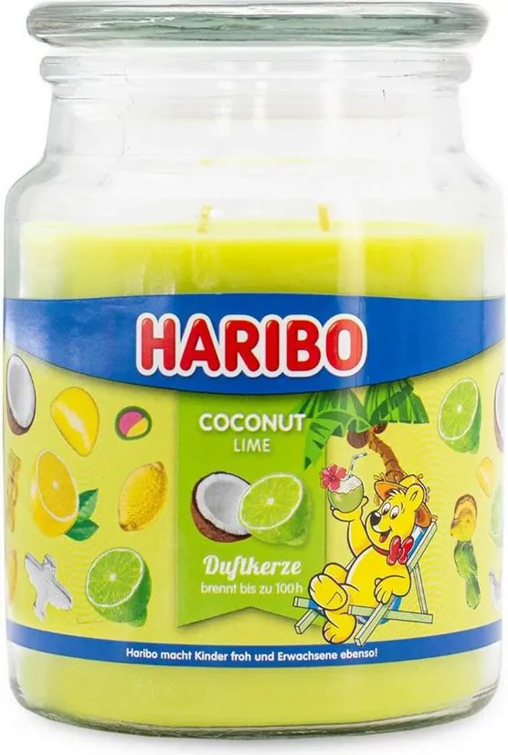 Haribo geurkaars - Coconut Lime - groot