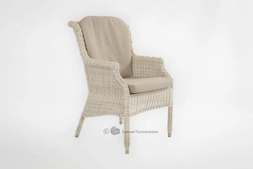 4 Seasons Outdoor | Delmar dining chair provance SALE Tuinstoel beige weerbestendig