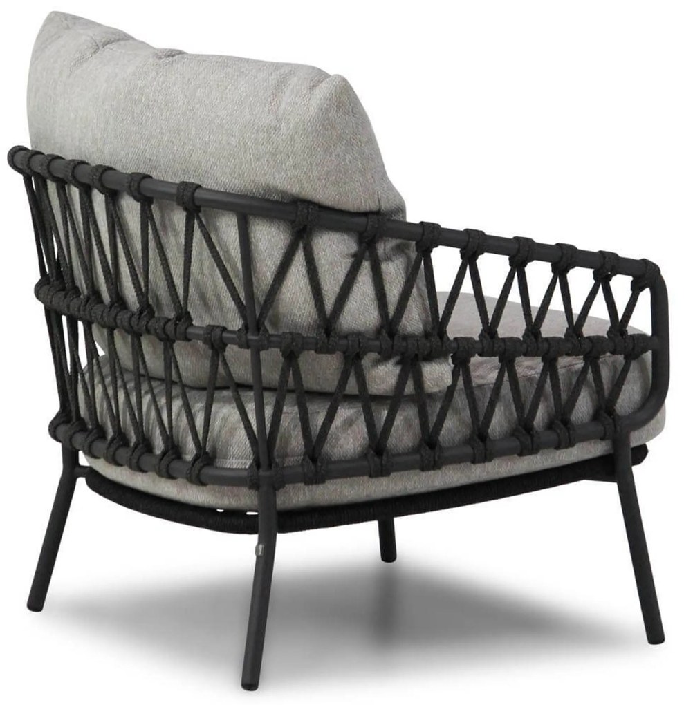 Loungestoel Aluminium/wicker Grijs-antraciet 4 Seasons Calpi