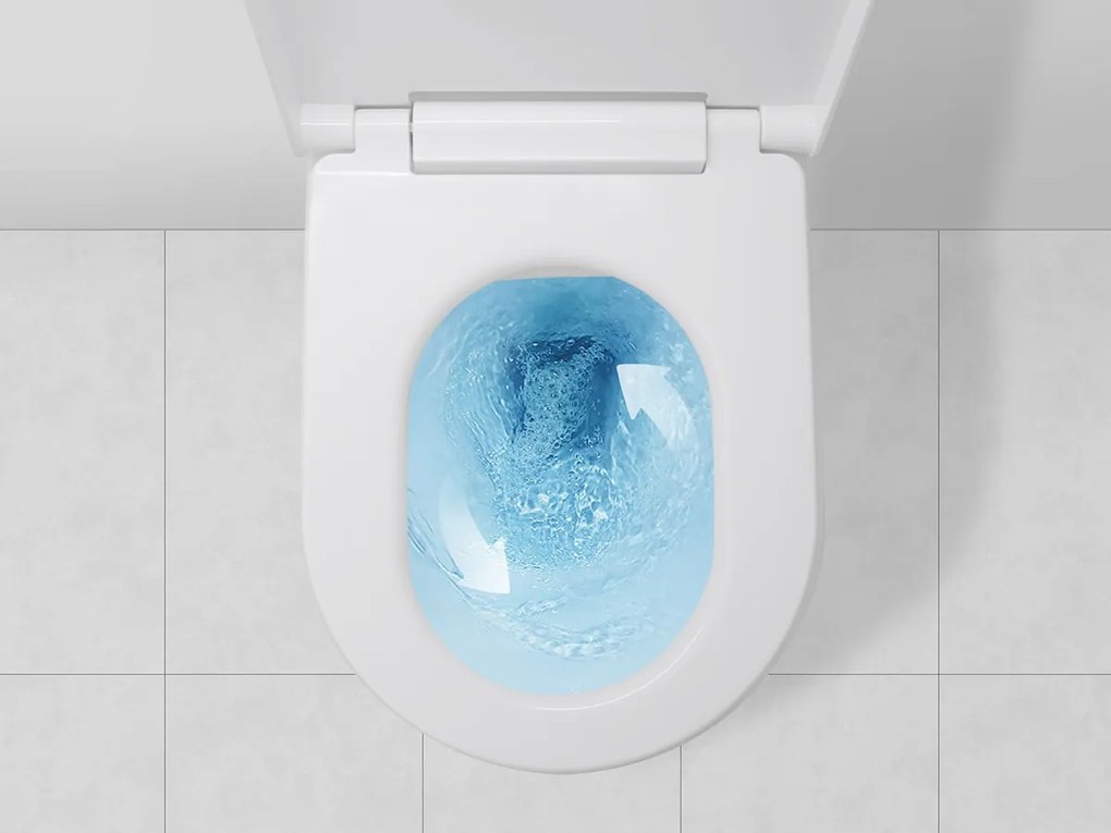 Clou Clever douche wc met turboflush en softclose zitting wit glans