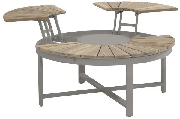 4 Seasons Outdoor | Forio coffee table 105 cm smoke grey  Loungetafel    houtkleur weerbestendig