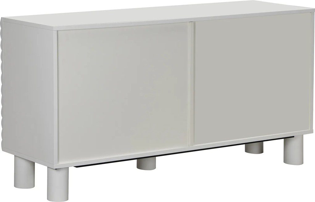 Mat Wit Dressoir Met Strepen 150 Cm - 150x40x75cm.