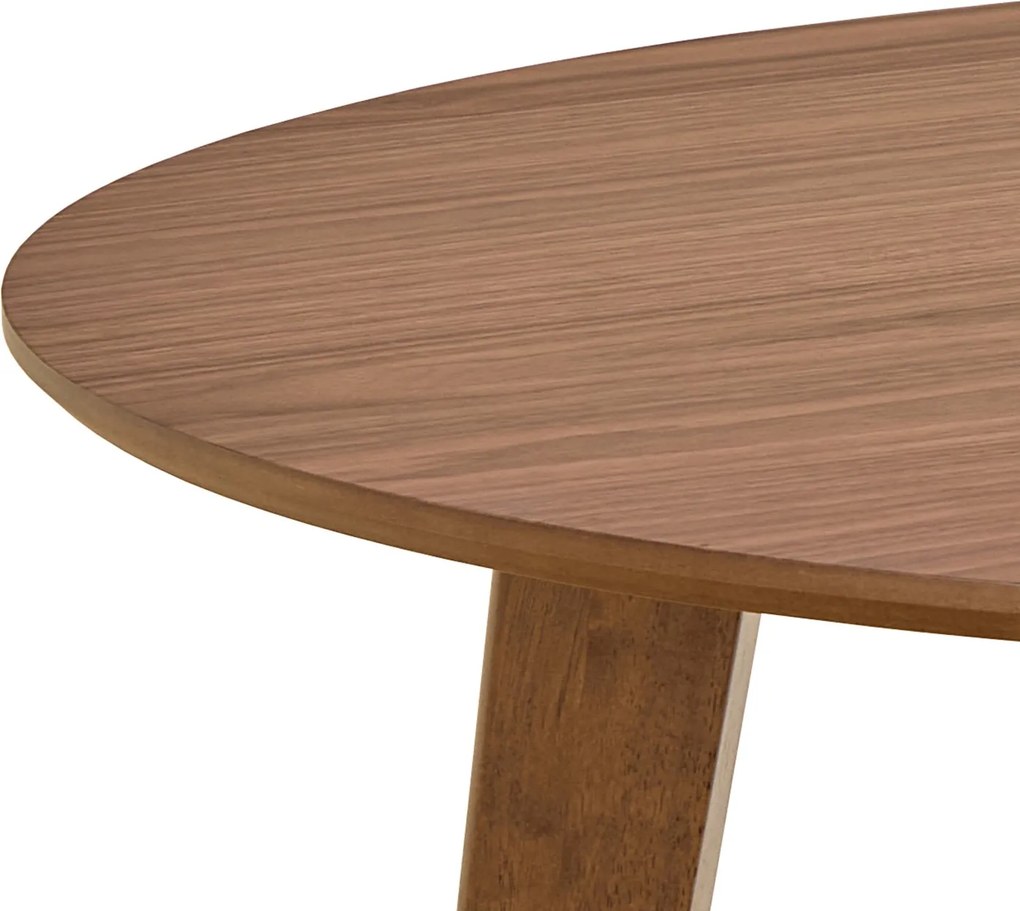 ROXY natuurlijke walnoot 90 cm - RONDE TAFEL VOOR KEUKEN/EETKAMER RETRO