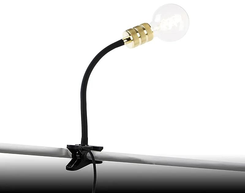Moderne klemlamp goud met flexarm - Cavalux Modern Minimalistisch E27 Binnenverlichting Lamp