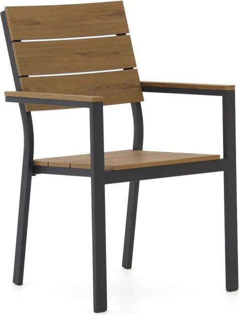 Dining tuinstoel | Bellagio Fidenza | Polywood | Grijs | Stapelbaar | Kees Smit Tuinmeubelen