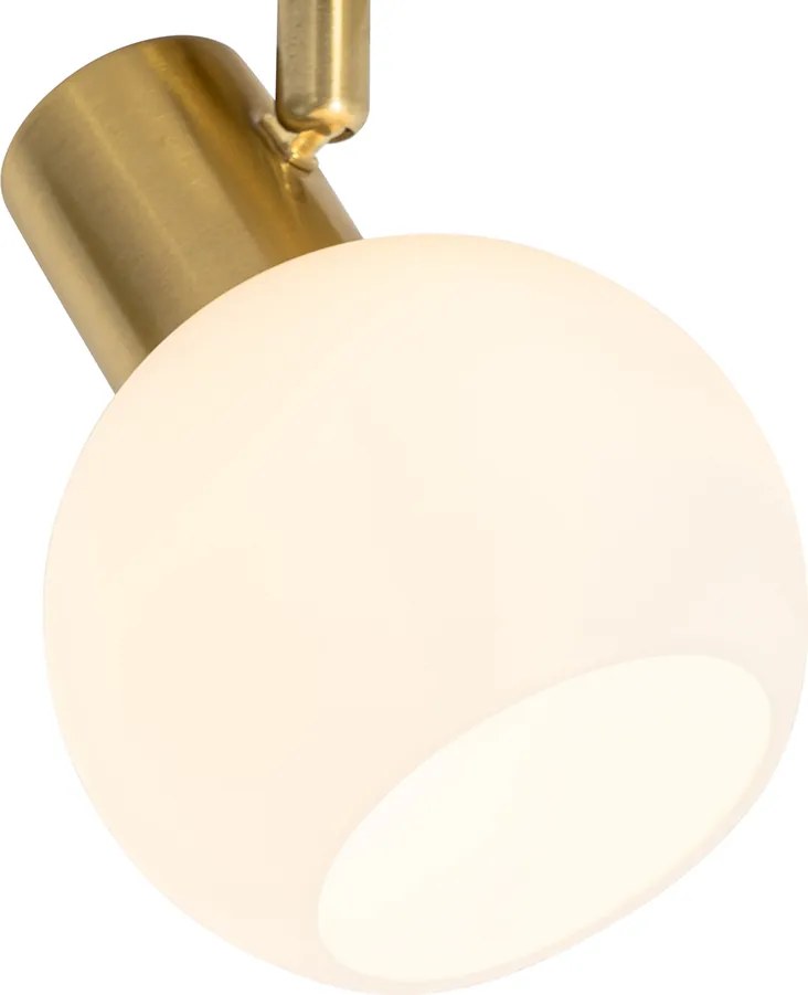 Art Deco spot goud met opaal glas verstelbaar - Anouk