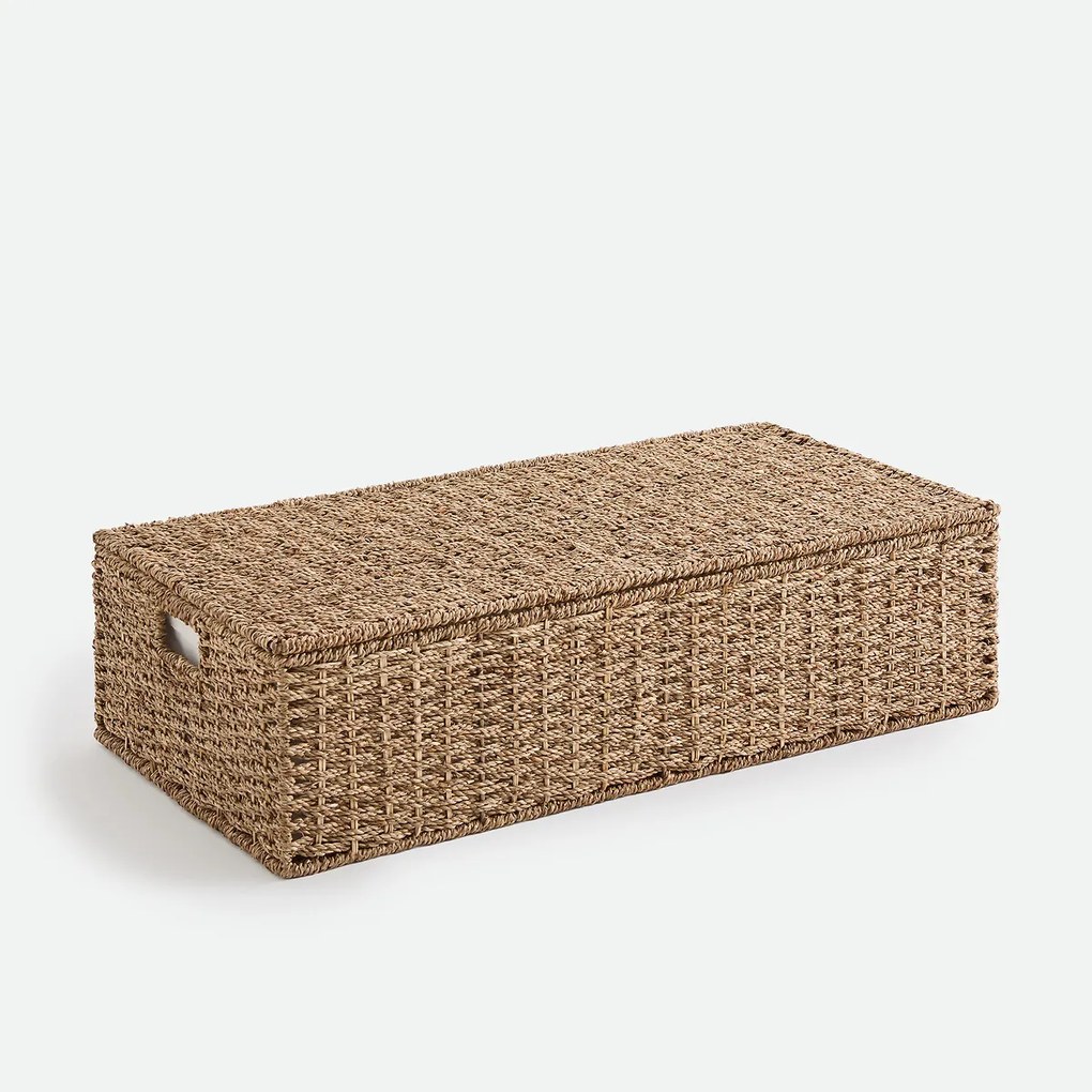 Opbergkoffer voor onder bed, zeegras, JUBO