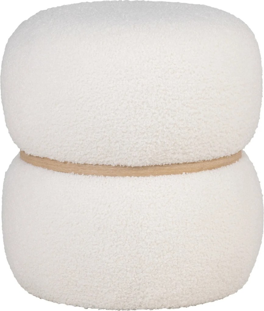 Milford Poef Teddy - White