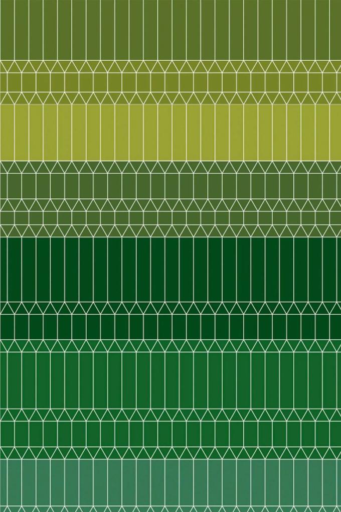 Moooi Carpets - Carpet Moooi Zigzag Green - 300 x 400 - Vloerkleed
