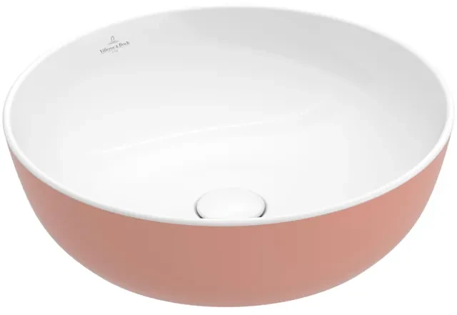 Villeroy & Boch Artis opzetwastafel rond Ø43x12.5cm zonder kraangat zonder overloop powder 417943bct0