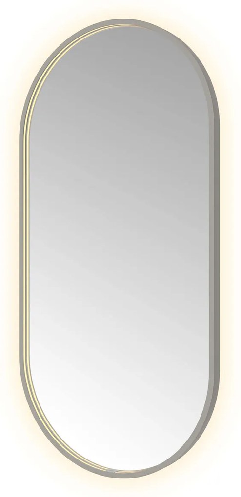 Hotbath &More Oval spiegel ovaal 60x120cm geborsteld gunmetal PVD