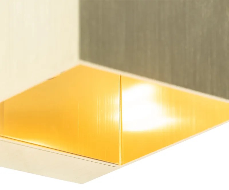 Moderne wandlamp goud met lichteffect - Transfer Modern G9 vierkant Binnenverlichting Lamp