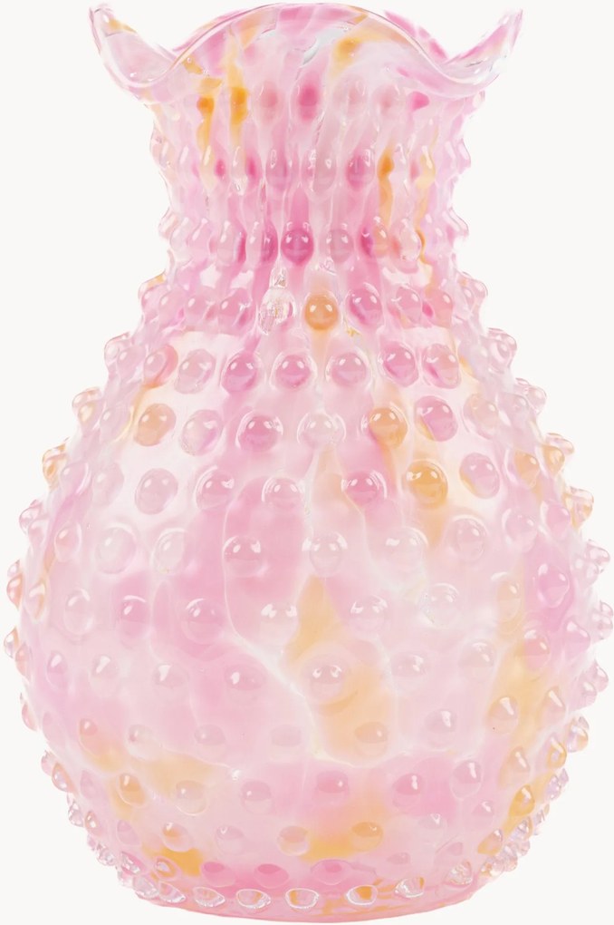 Mondgeblazen vaas Confetti Hobnail Blonde