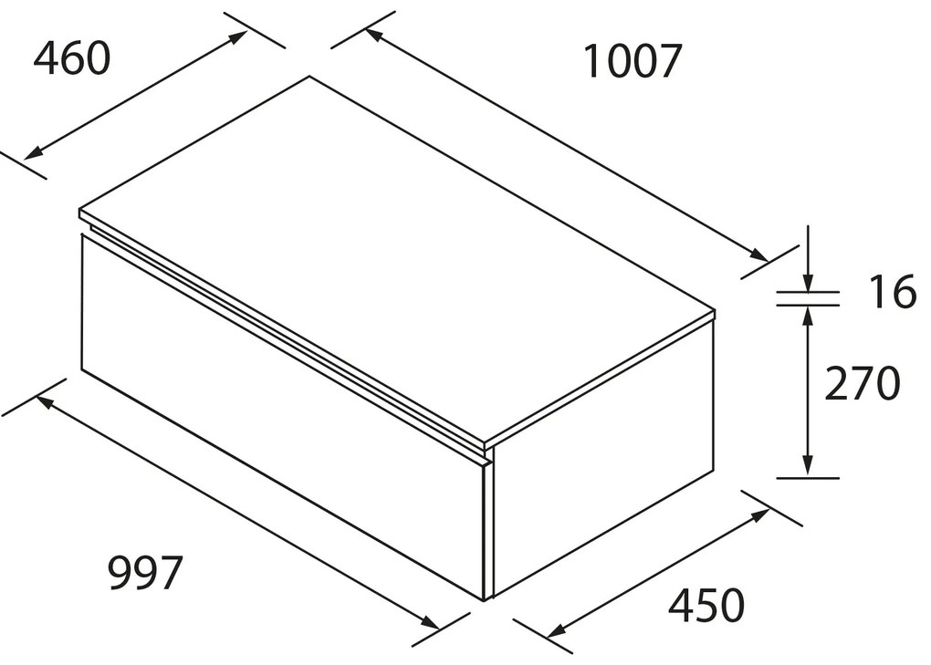 Muebles Hoyo badmeubel 100cm wit mat