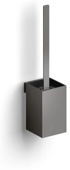 Clou Fold toiletborstelgarnituur - 35.5cm hoog - wandmodel - PVD - geborsteld gunmetal (antraciet) CL/09.04041.84