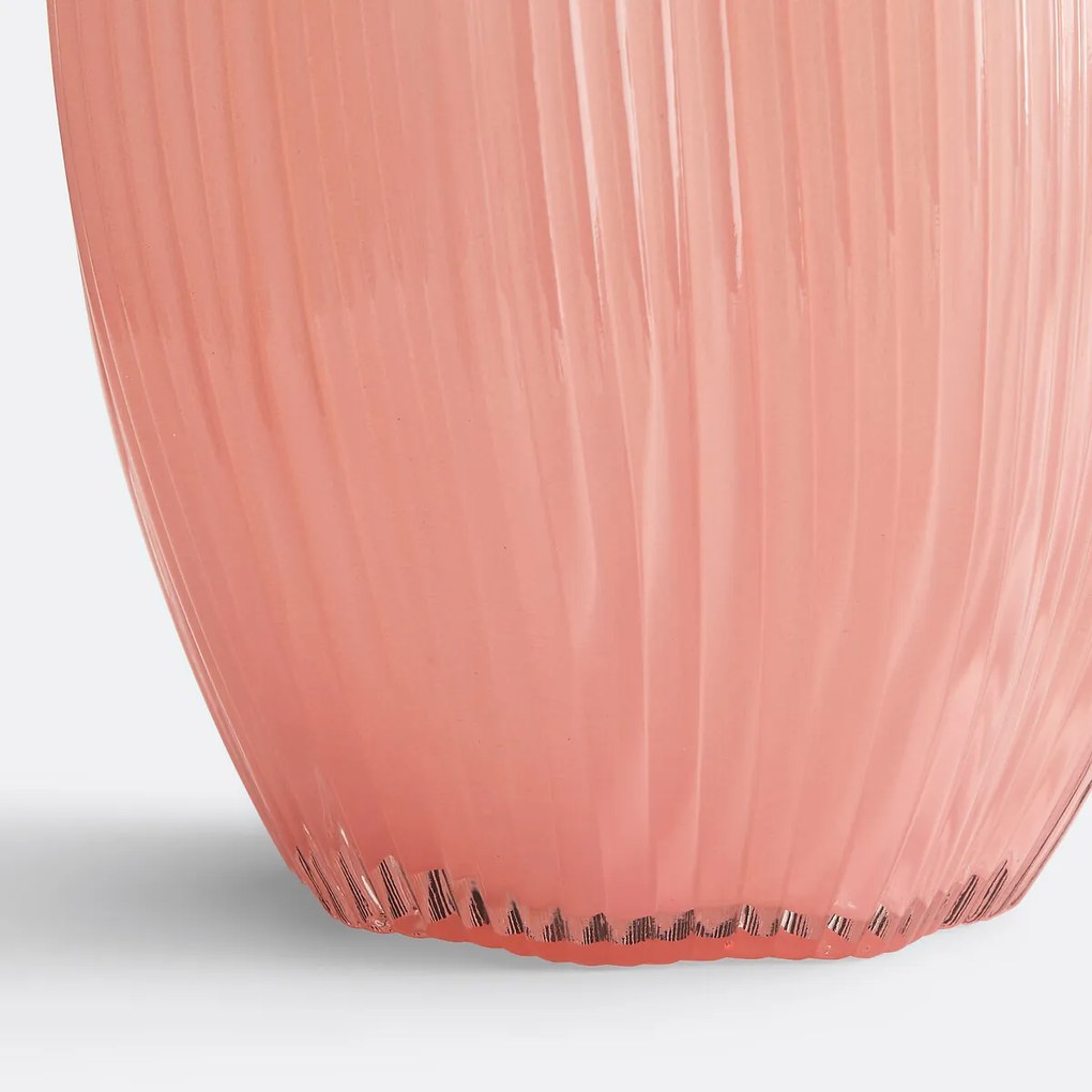 Gestreepte glazen vaas, hoogte 27 cm, OLMA