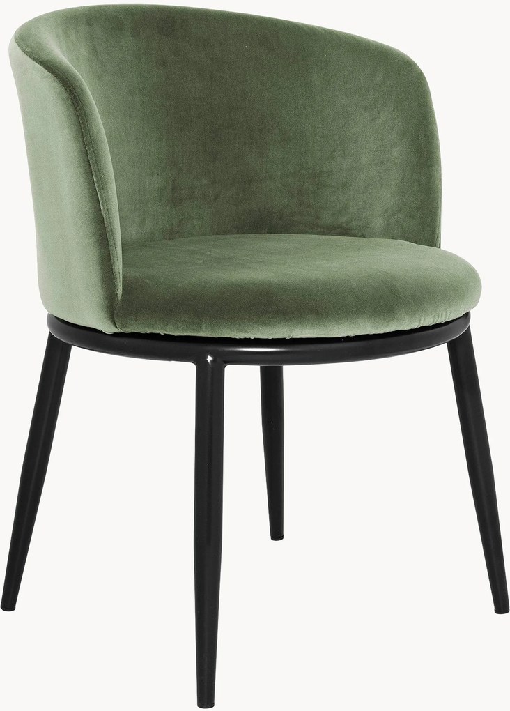 Armstoelen Filmore in fluweellook, 2 stuks