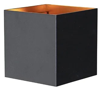 Buiten wandlamp zwart met goud incl. LED 2-lichts IP54 - Edwin